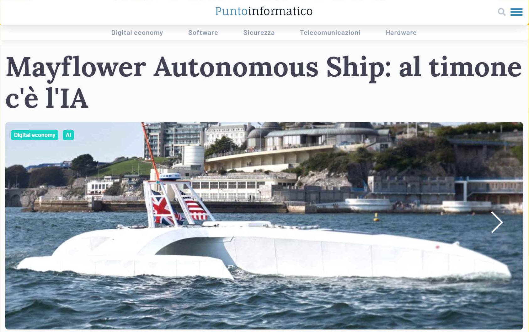 Mayflower Punto Informatico, Italy