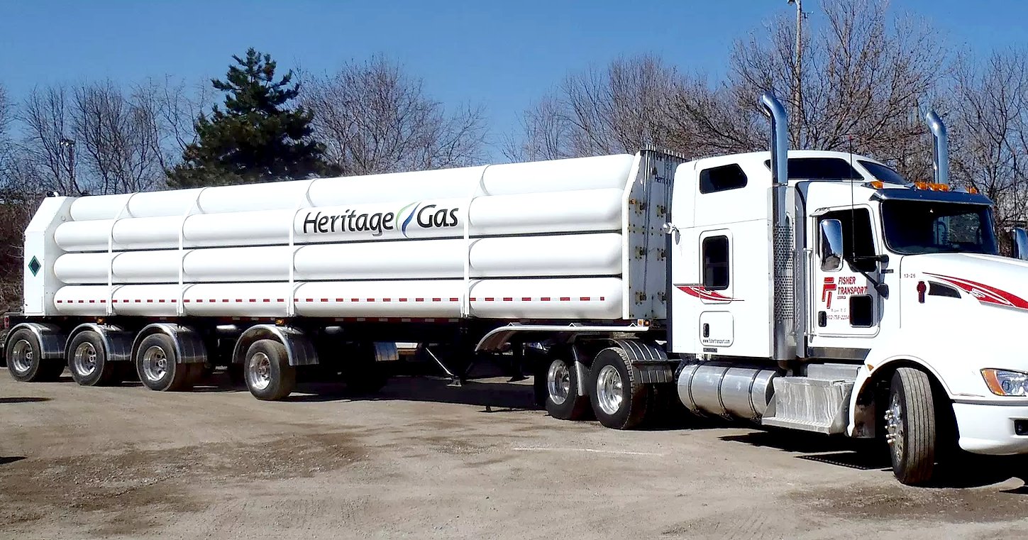 Large 13 cylinder tube trailer USA