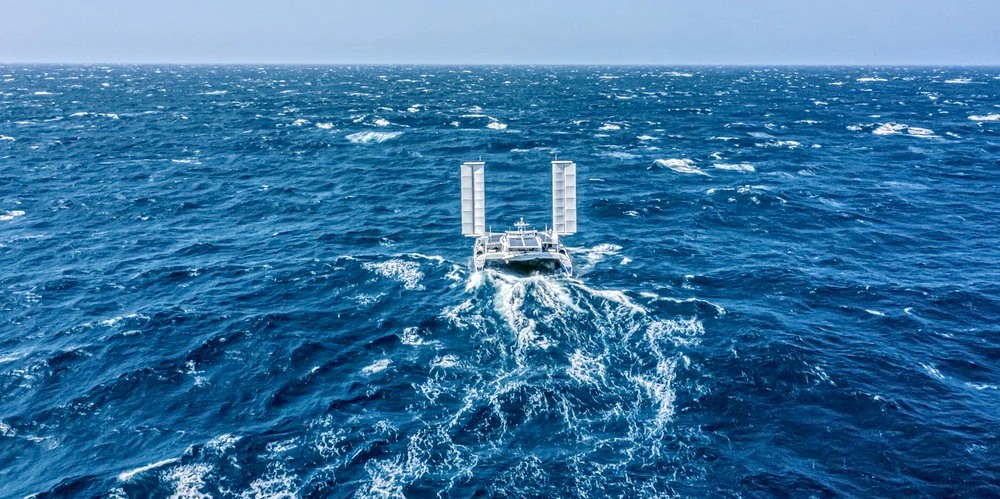 Energy Observer crossing the Atlantic Ocean in 2020