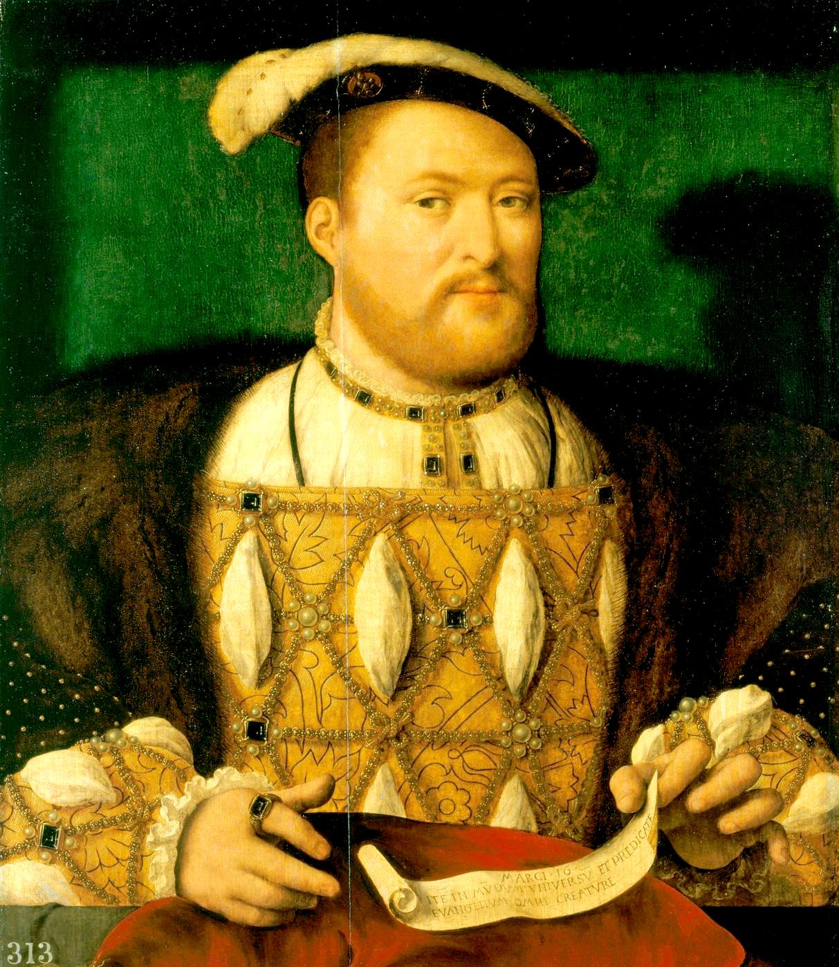 Henry VIII portrait from 1491, the King is famous for his beheadings