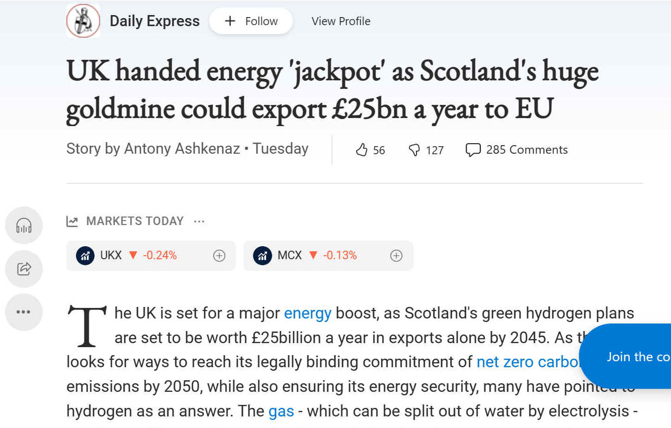 Daily Express 27 December 2022 - UK handed energy jackpot as Scotland's huge goldmine could export £25 billion a year to EU