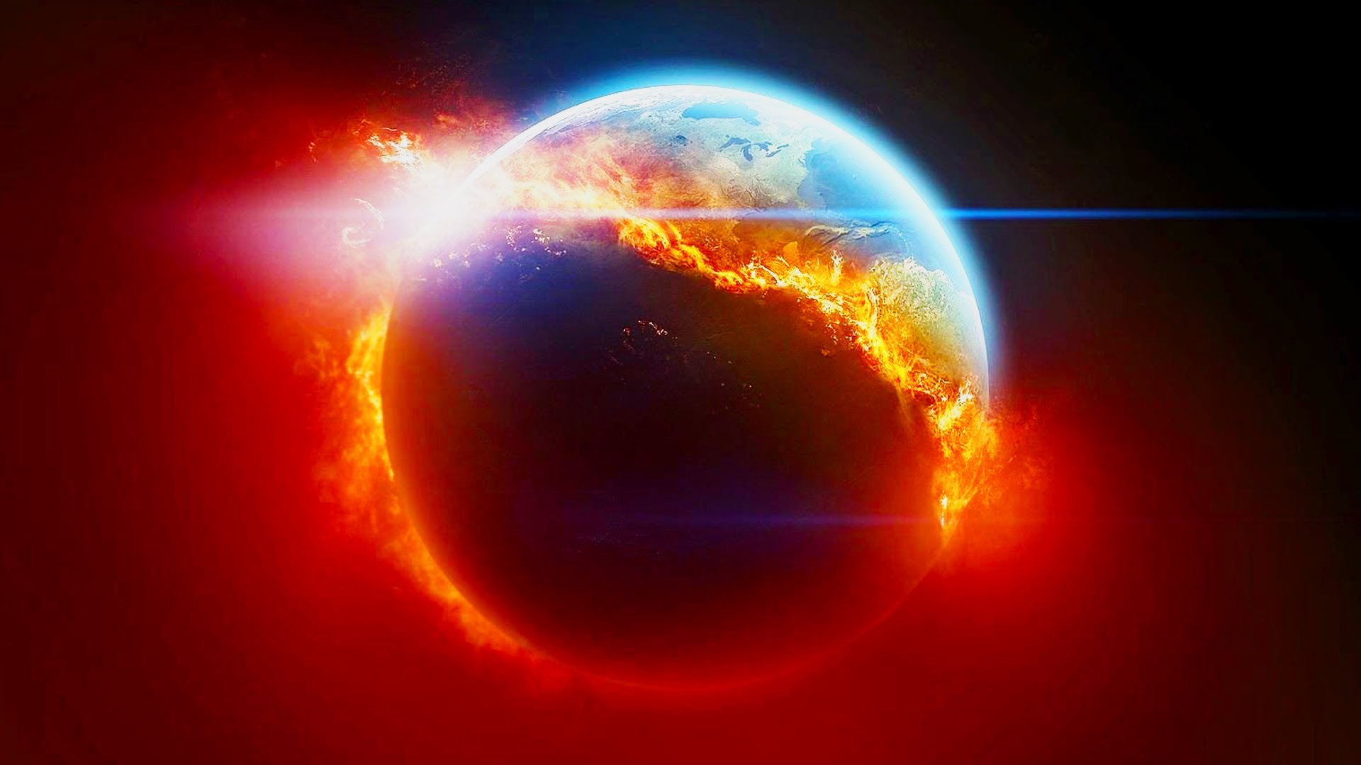 Planet earth is burning up from the burning of fossil fuels